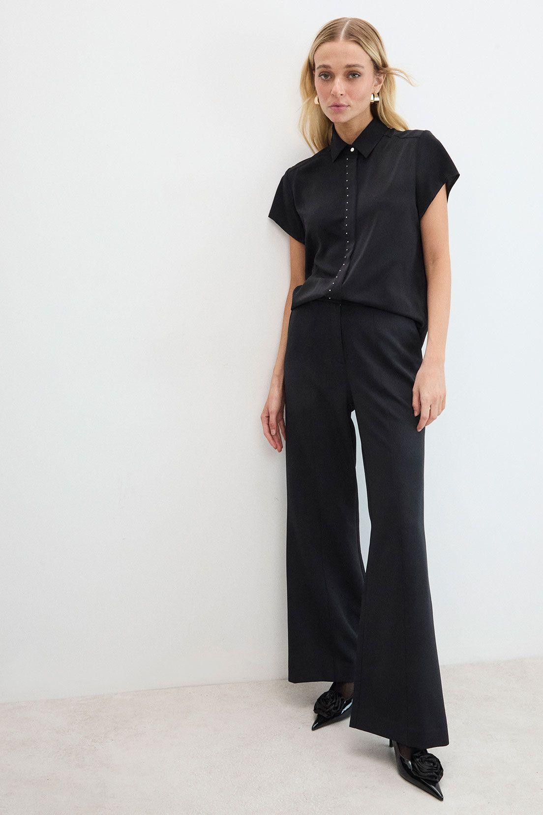 Blusas Manga Corta Negro Ash 14007125070102-4