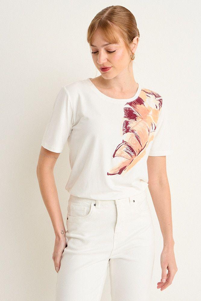 Polera Manga Corta Blanco Ma Griffe 14602225055101-0