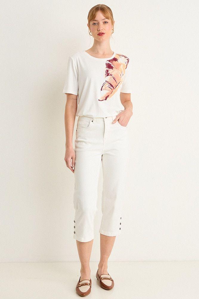 Polera Manga Corta Blanco Ma Griffe 14602225055101-4