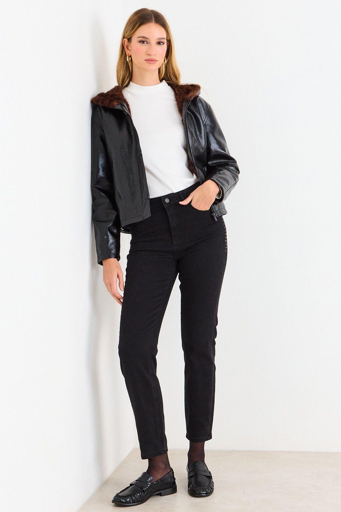 Chaqueta De Pu Negro Ash 17507226093102-3