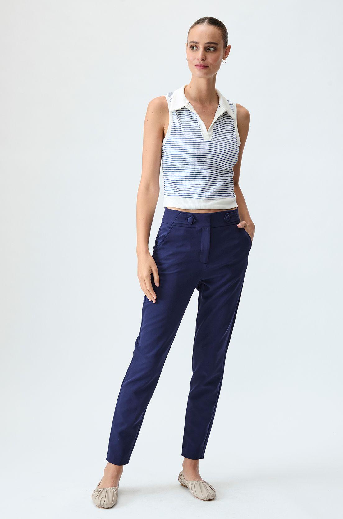 Pantalon Liso Azul iO 11020125005104-0