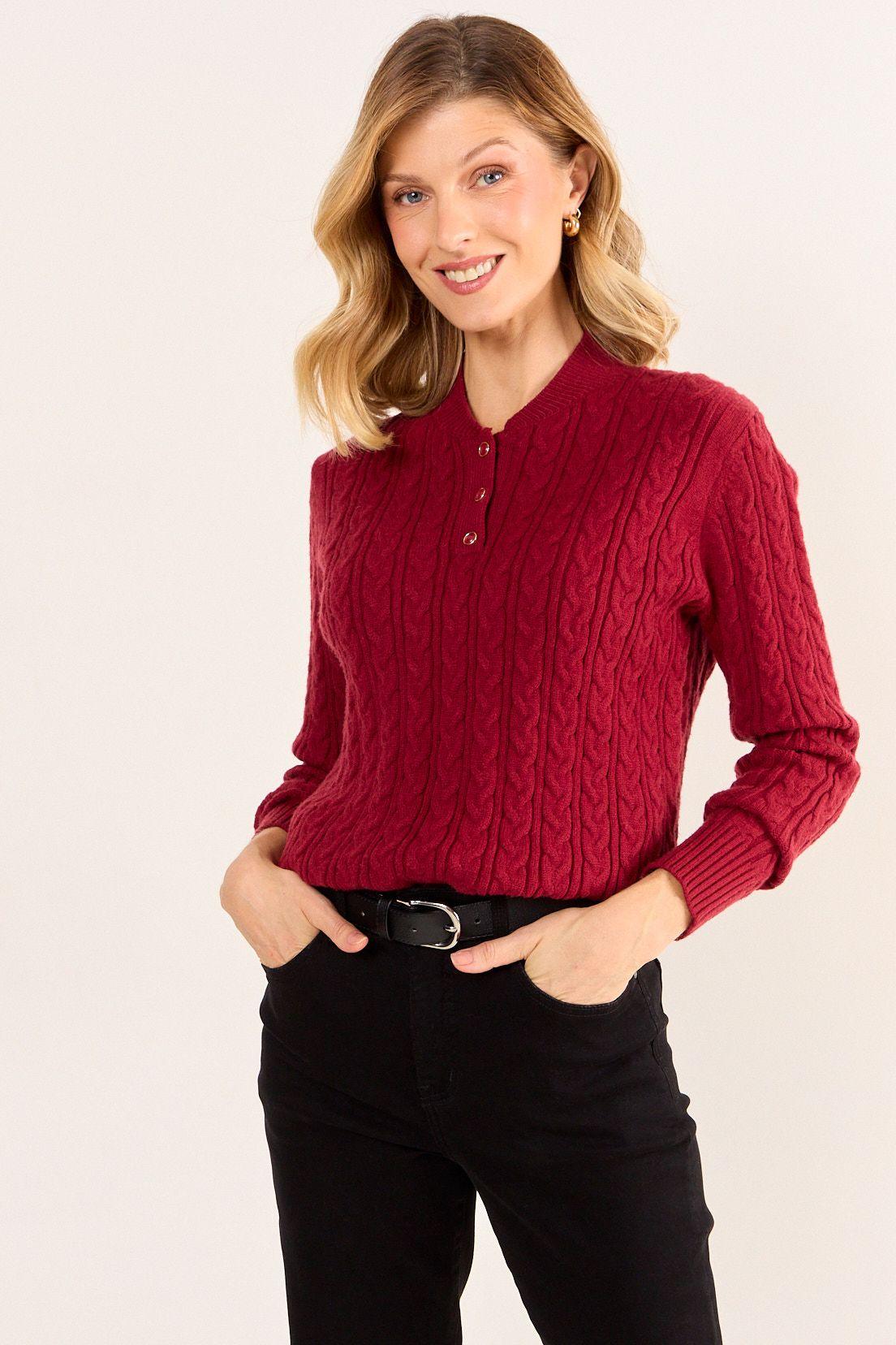 Sweater Liso Burdeos Ma Griffe 18102126056112-0