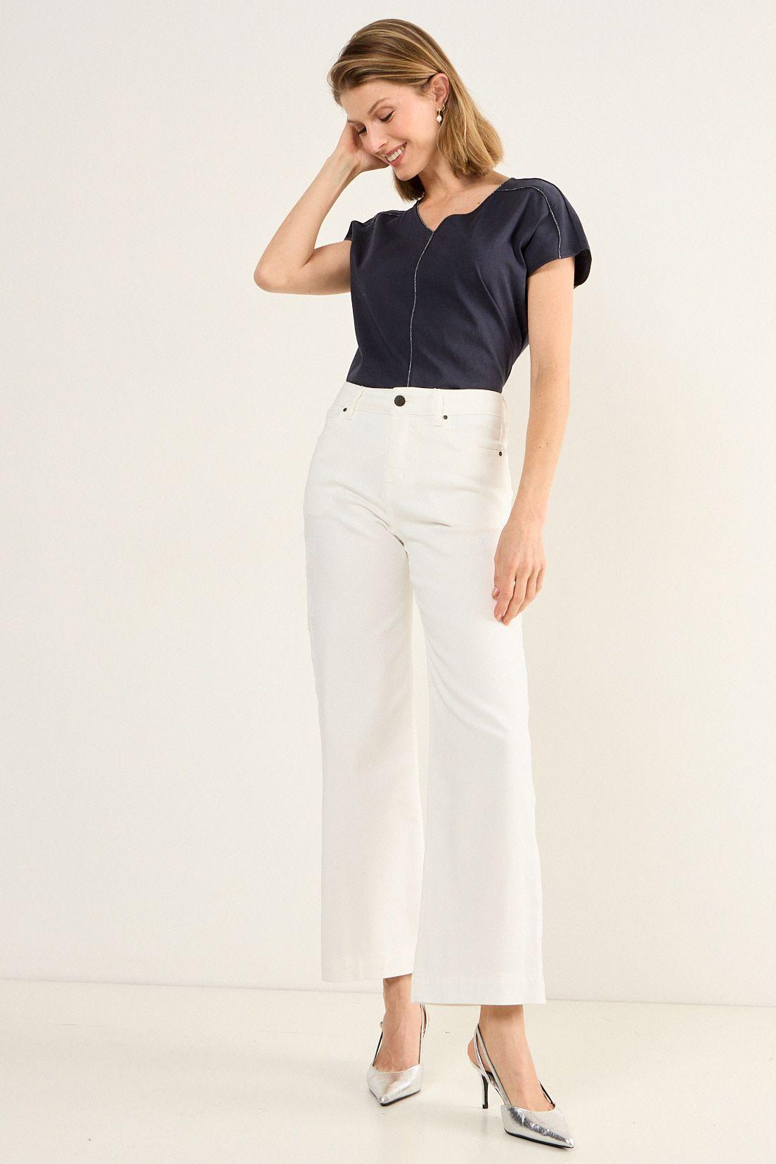Jeans Flare Blanco Ma Griffe 11302126002101-0