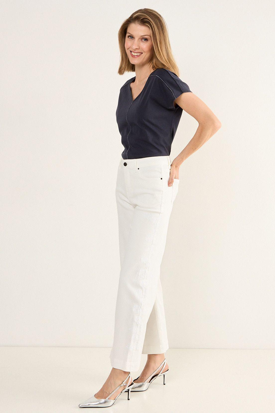 Jeans Flare Blanco Ma Griffe 11302126002101-4