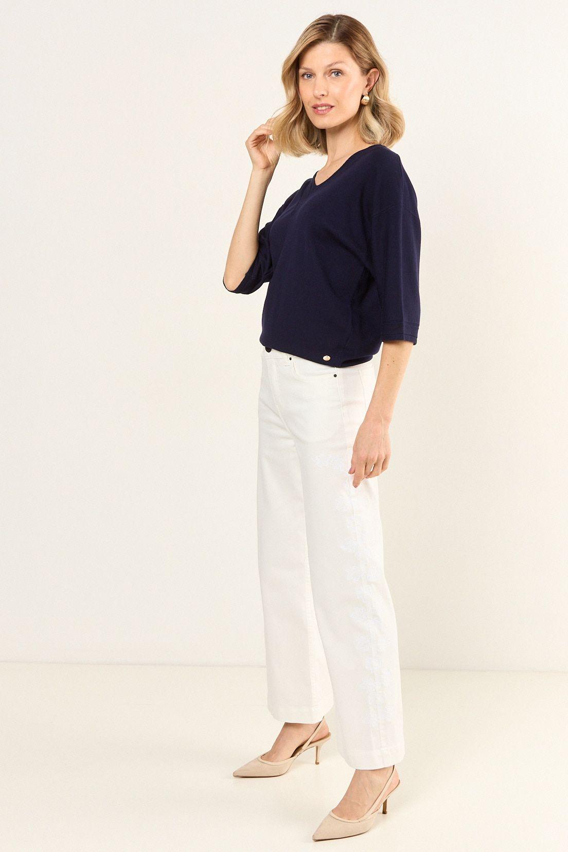 Polera Tejida Lurex Azul Ma Griffe 18202126050104-3