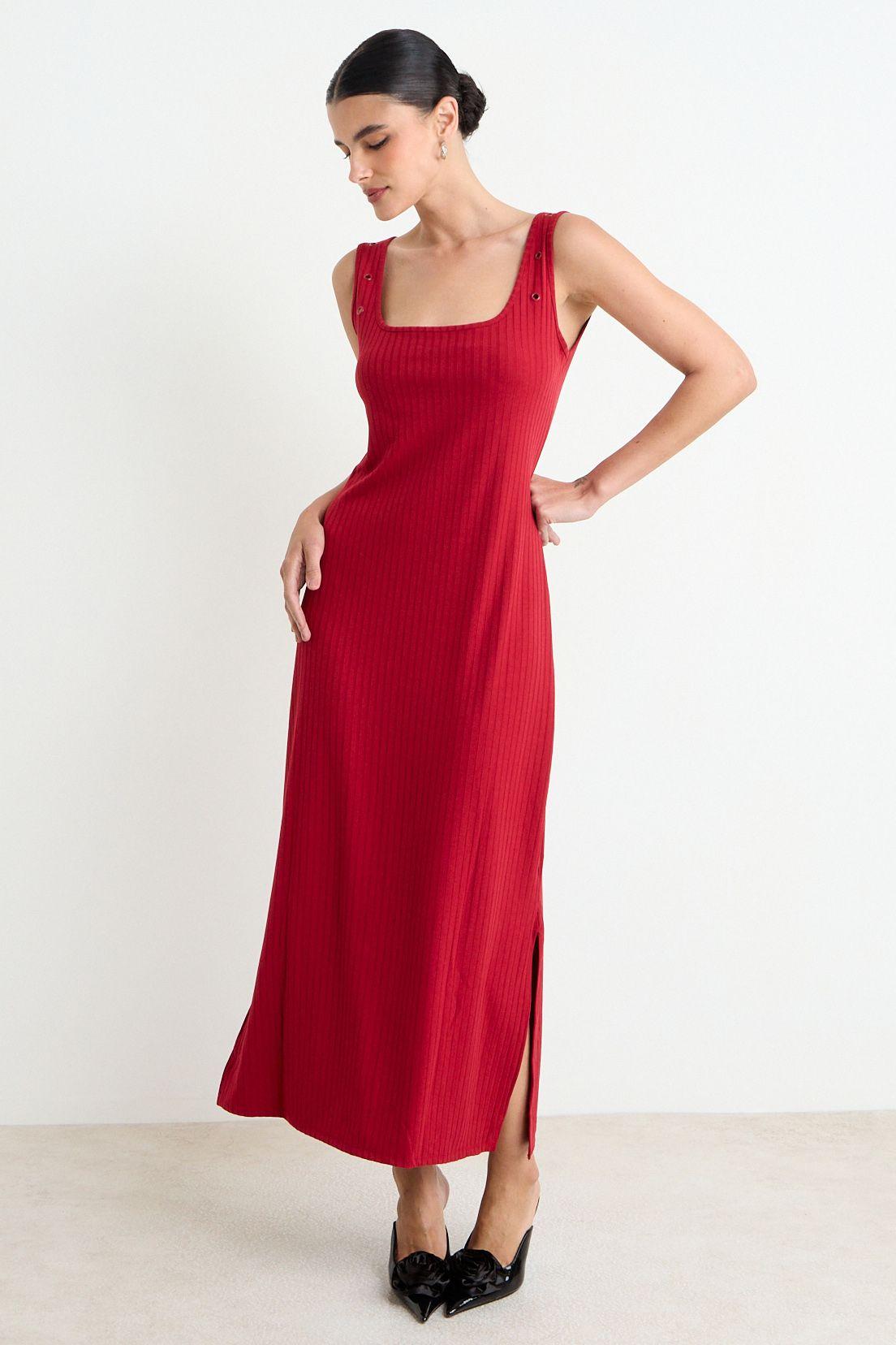 Vestido Liso Rojo Ash 13404225070103-0
