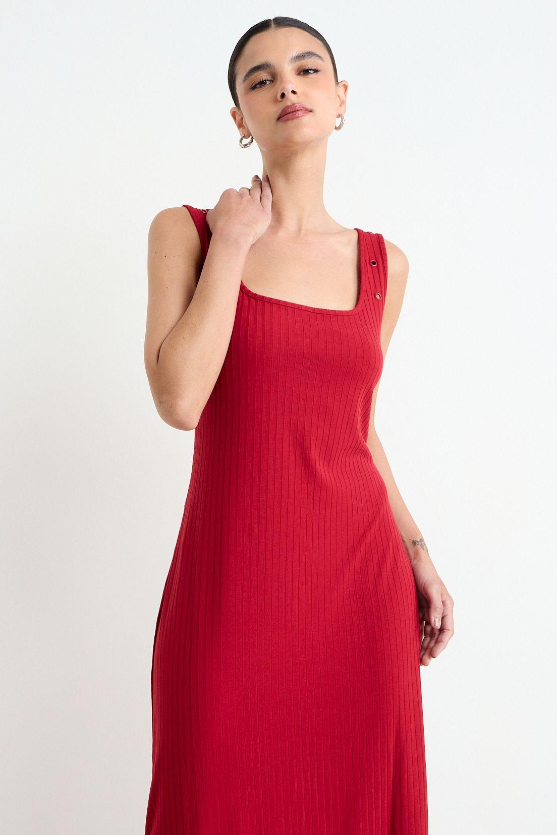 Vestido Liso Rojo Ash 13404225070103-1