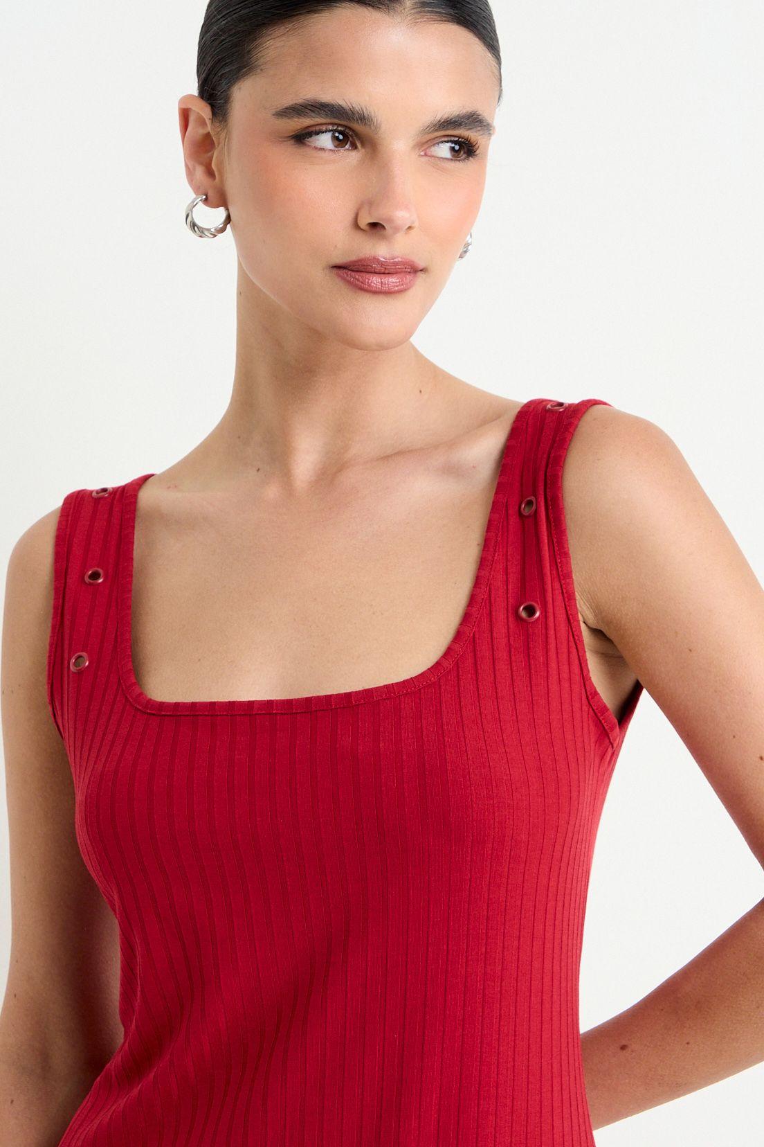 Vestido Liso Rojo Ash 13404225070103-2