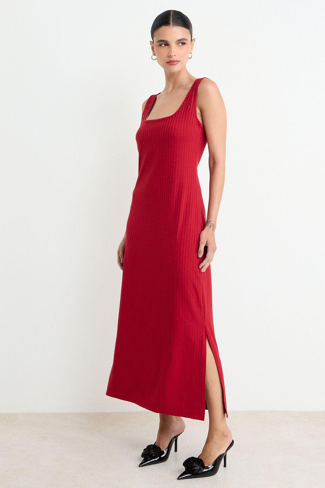 Vestido Liso Rojo Ash 13404225070103-4