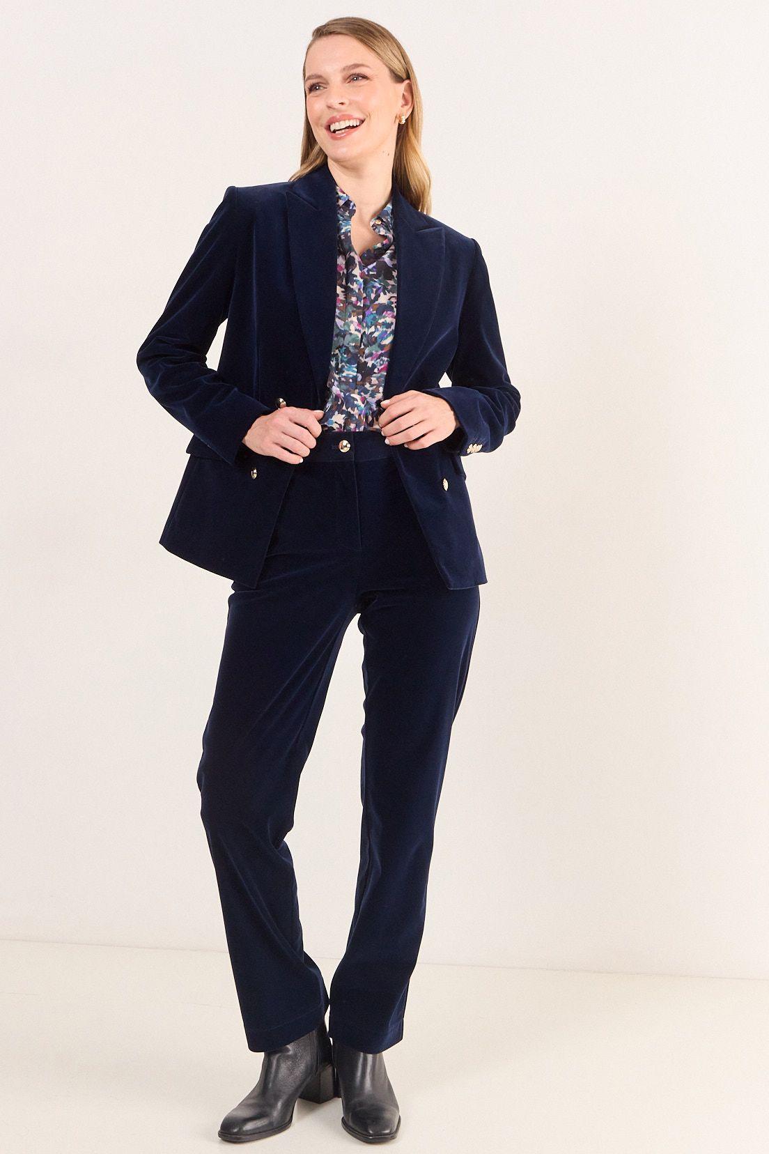 Blazer Terciopelo Azul Ma Griffe 16002126056104-4