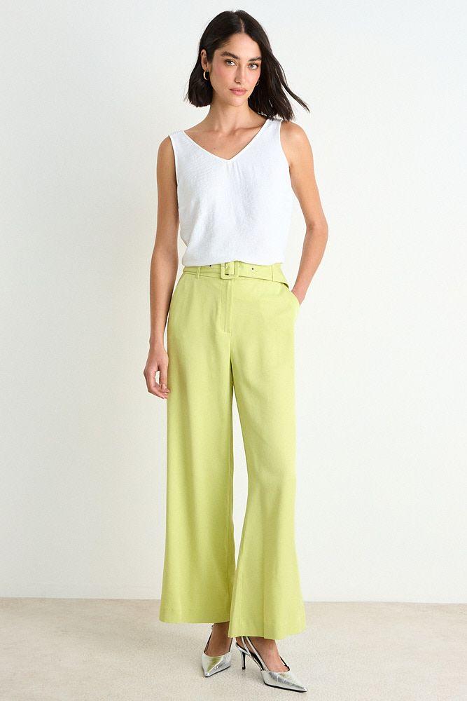 Pantalon Liso Palazzo Amarillo Ash 11007126052108-0