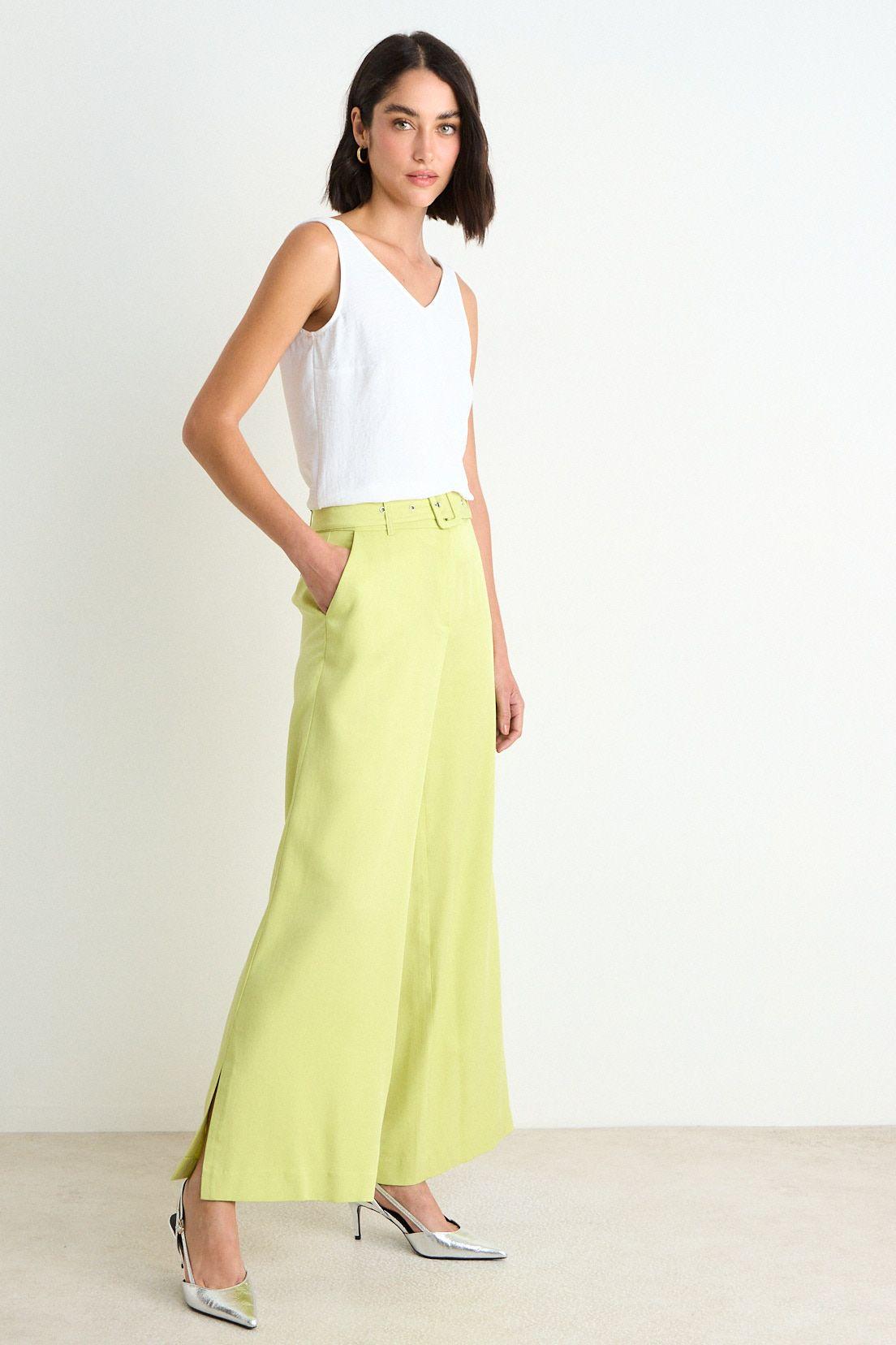 Pantalon Liso Palazzo Amarillo Ash 11007126052108-4