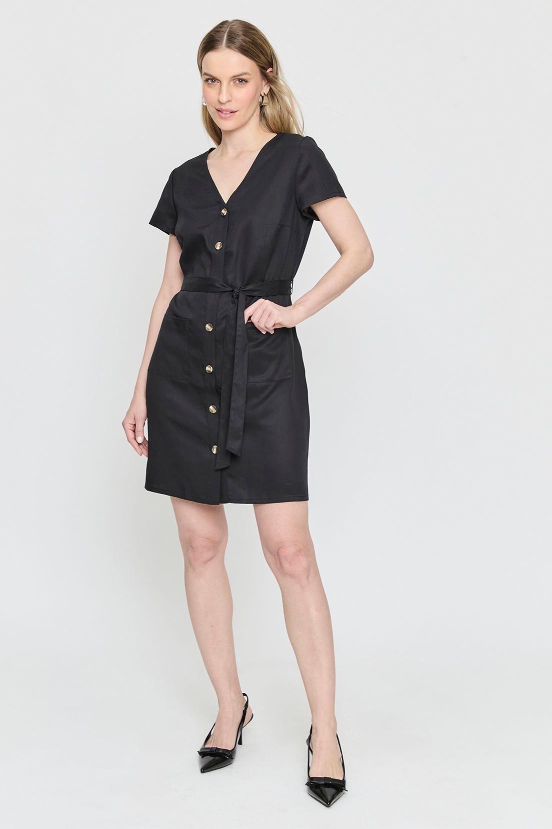 Vestido Liso Negro Ash 13004224003102-0