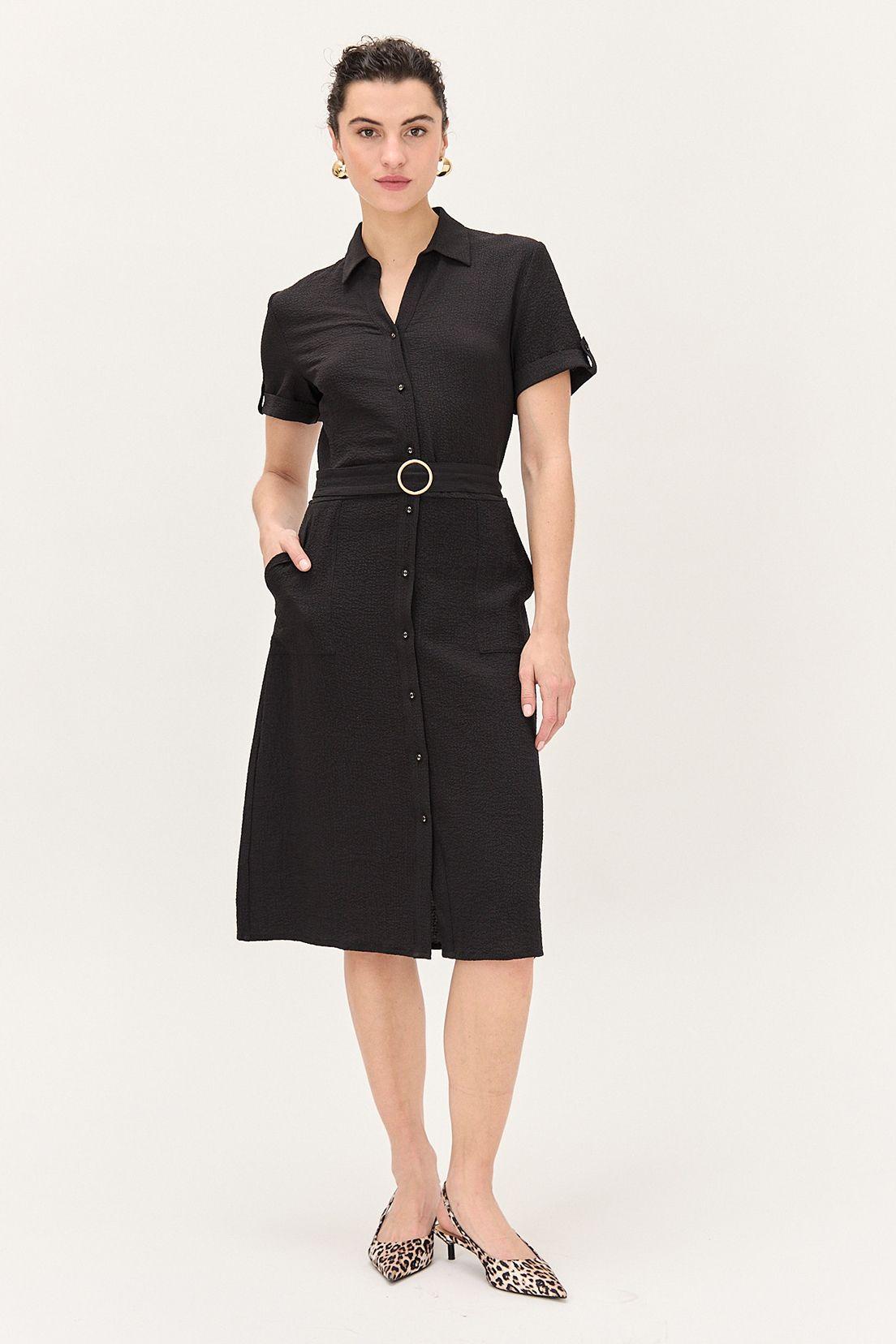 Vestido Camisero Negro Ma Griffe 13002224003102-0