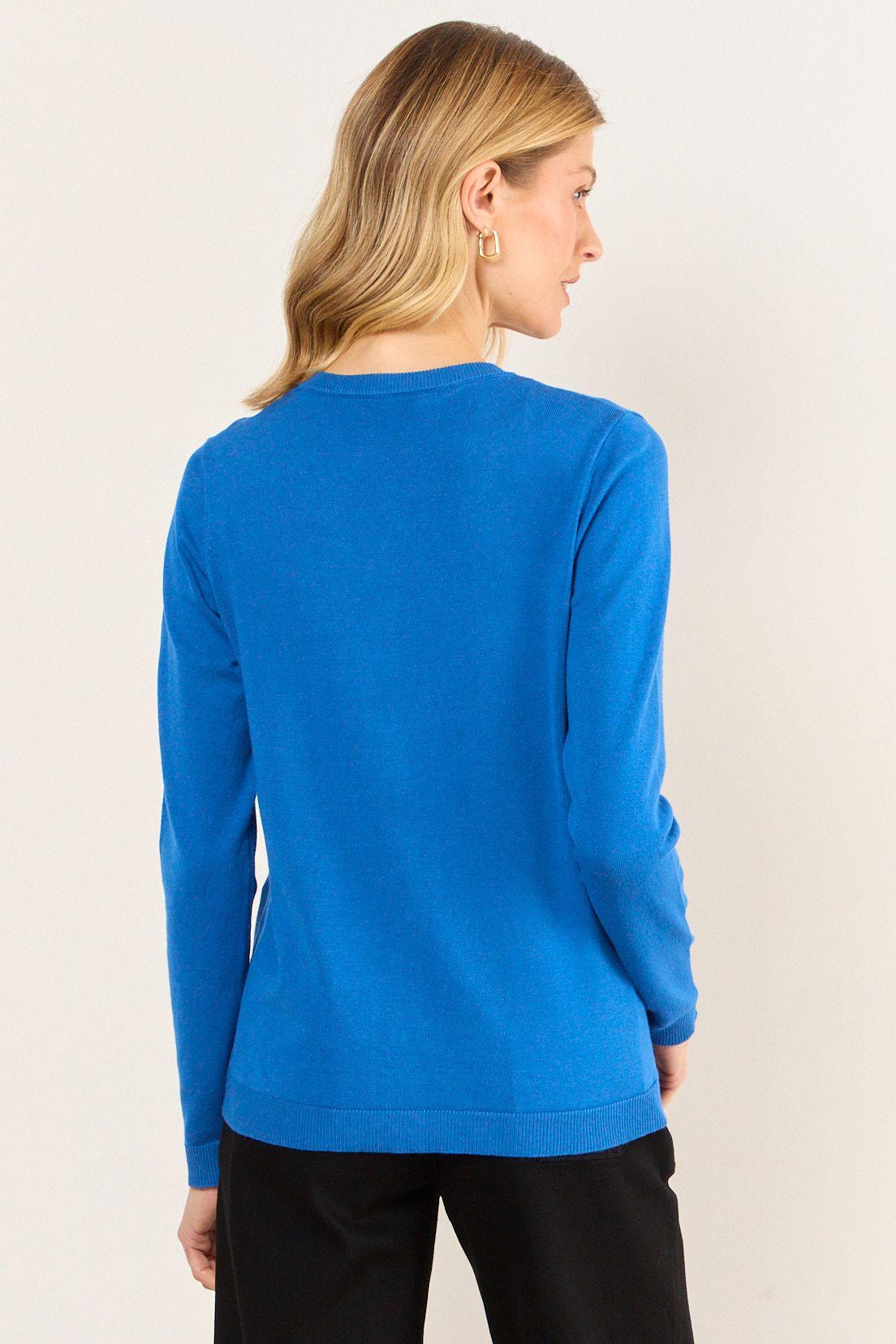 Tejido Abierto Textura Floral Azul Ma Griffe 18002226050104-2