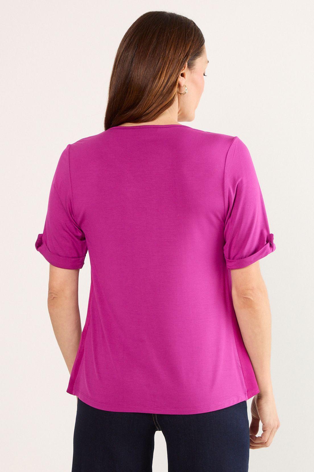 Polera Manga Corta Violeta Ma Griffe 14202225055641-2