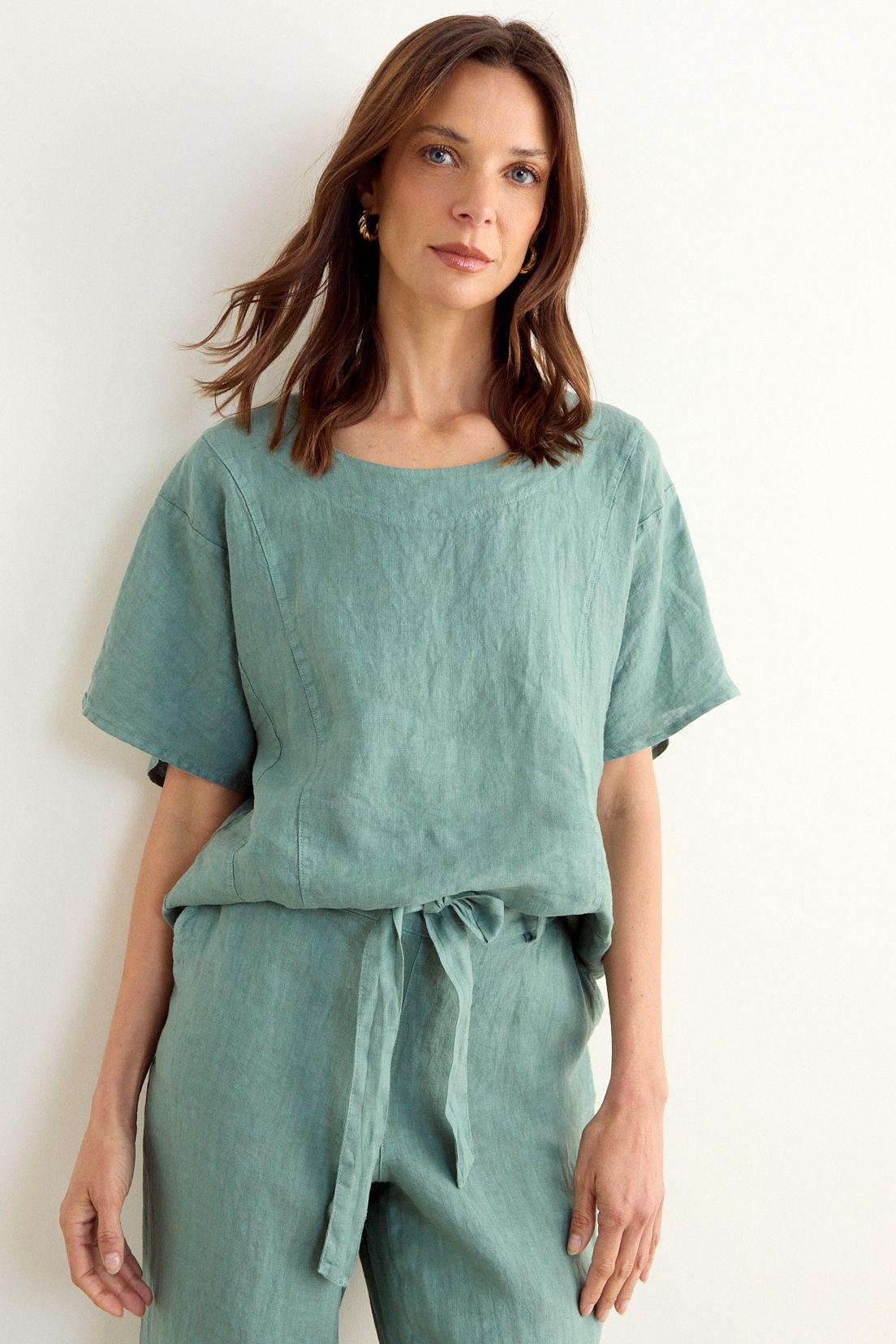 Blusa Lisa Verde Musgo Ma Griffe 14002225301107-0