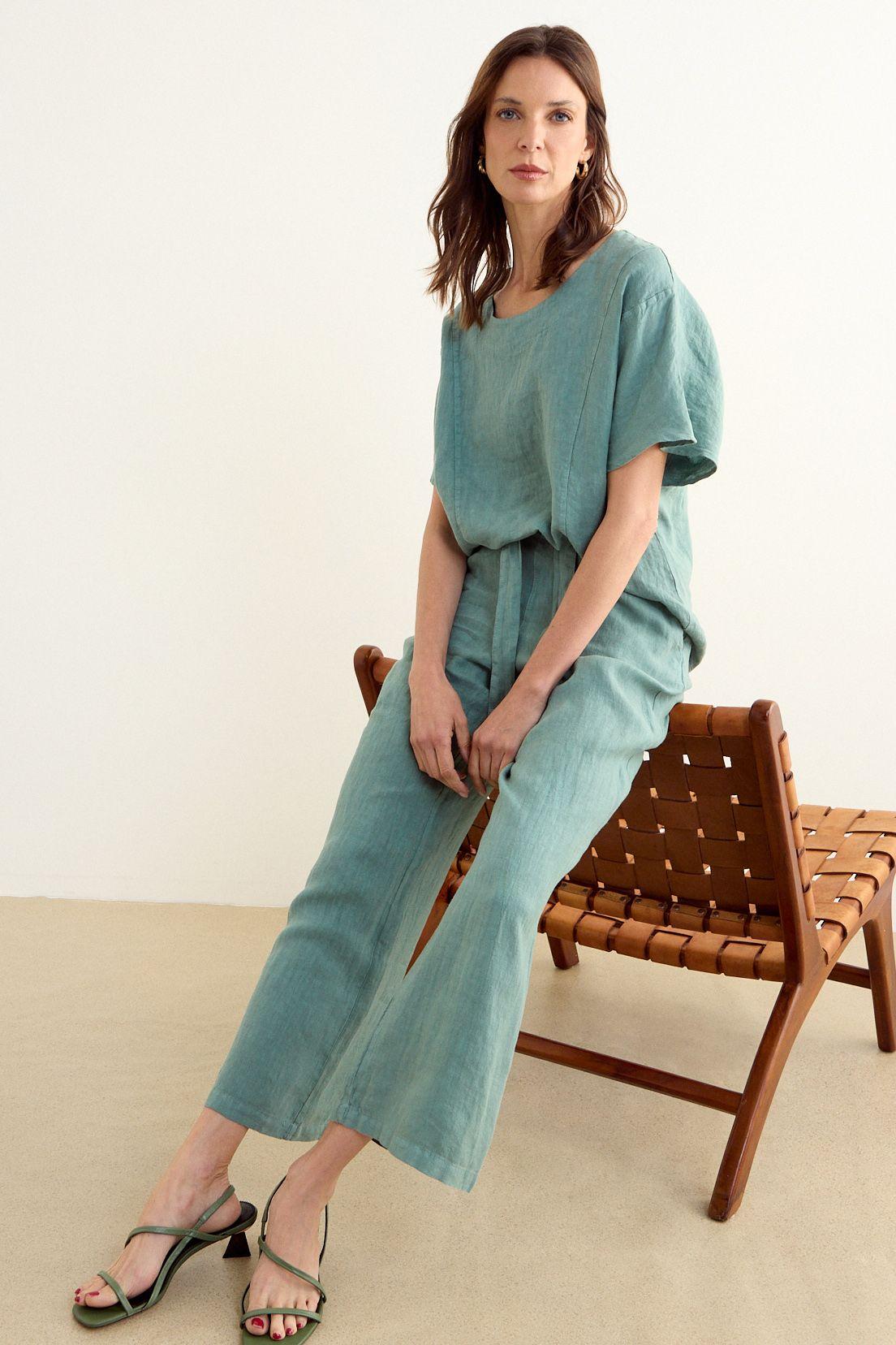 Blusa Lisa Verde Musgo Ma Griffe 14002225301107-3