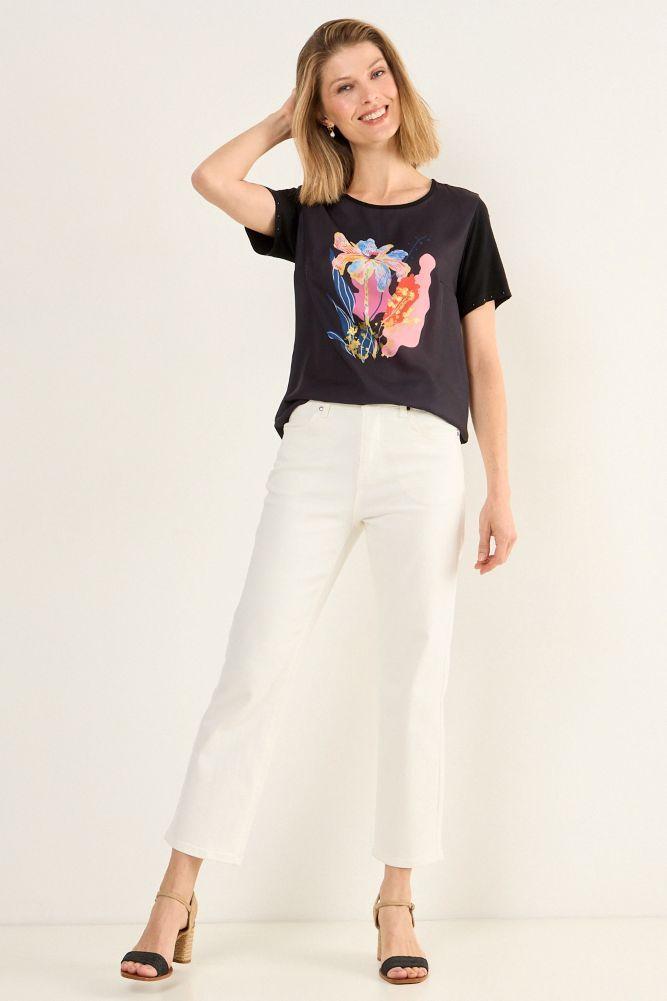 Polera Estampada Negro Ma Griffe 14604225030102-3