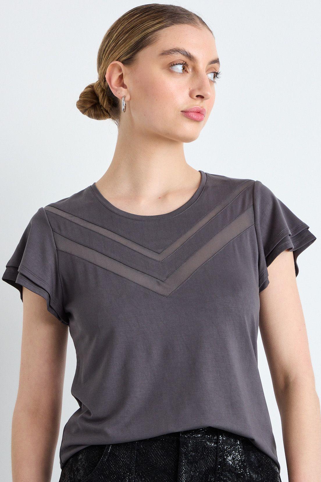 Polera Manga Corta Gris iO 14220225001163-0