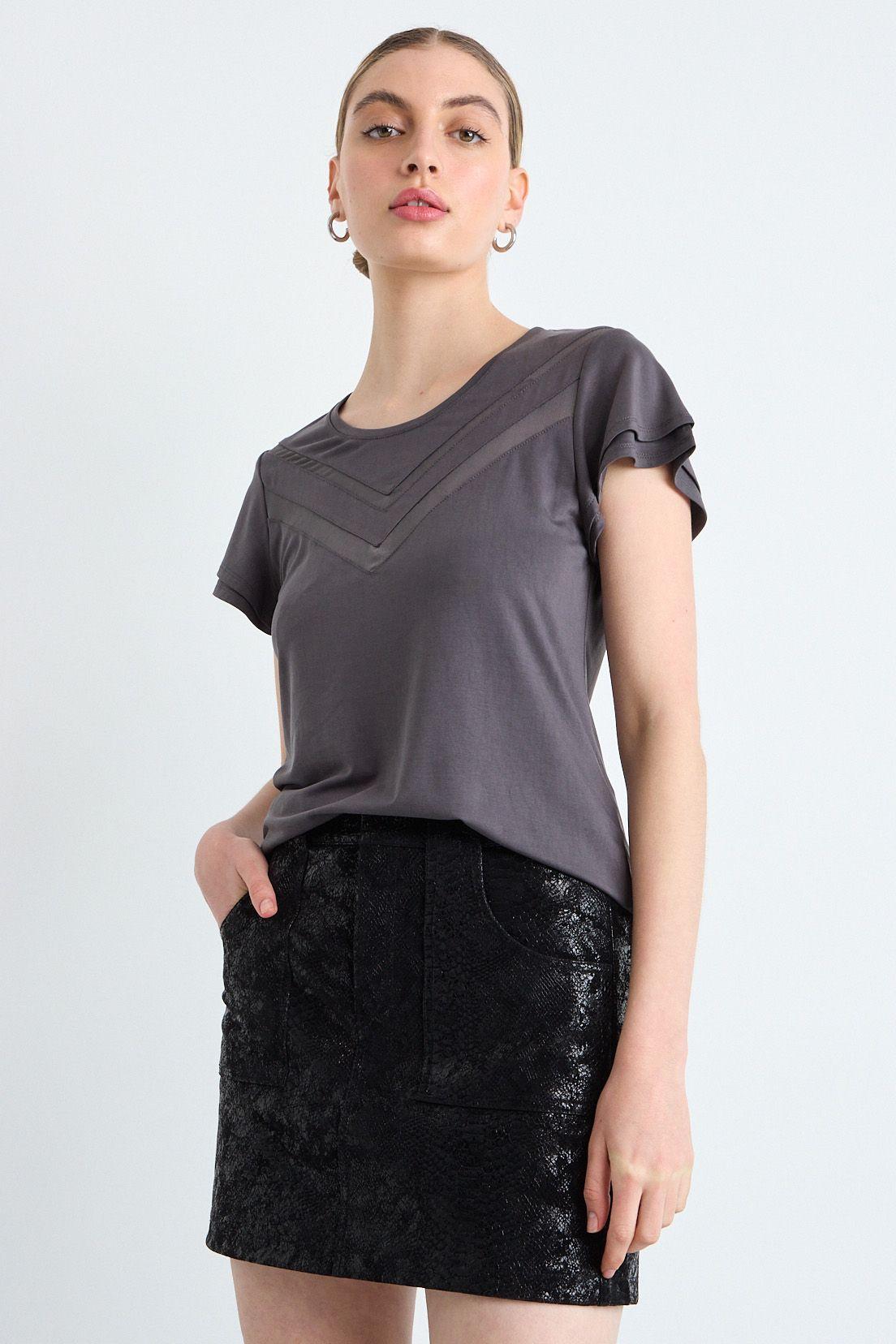 Polera Manga Corta Gris iO 14220225001163-1