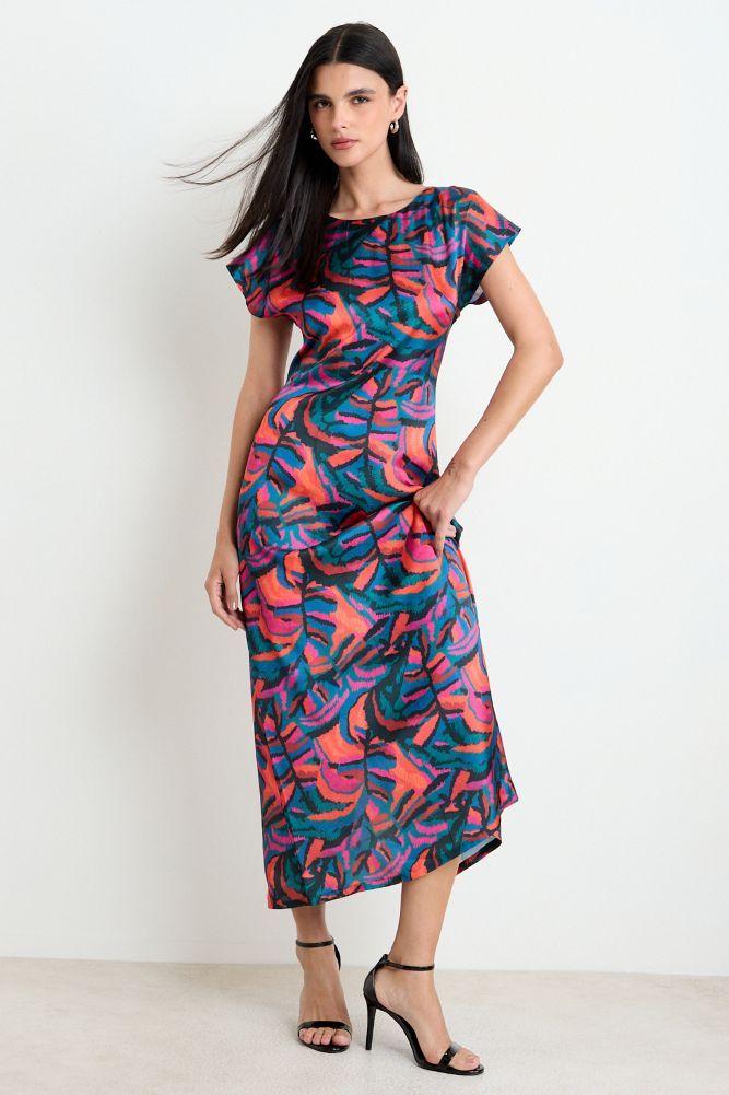 Vestido Largo Print Rojo Ash 13507225003103-0