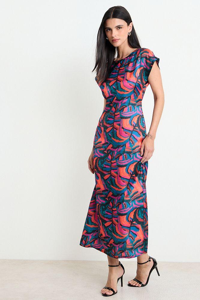 Vestido Largo Print Rojo Ash 13507225003103-4