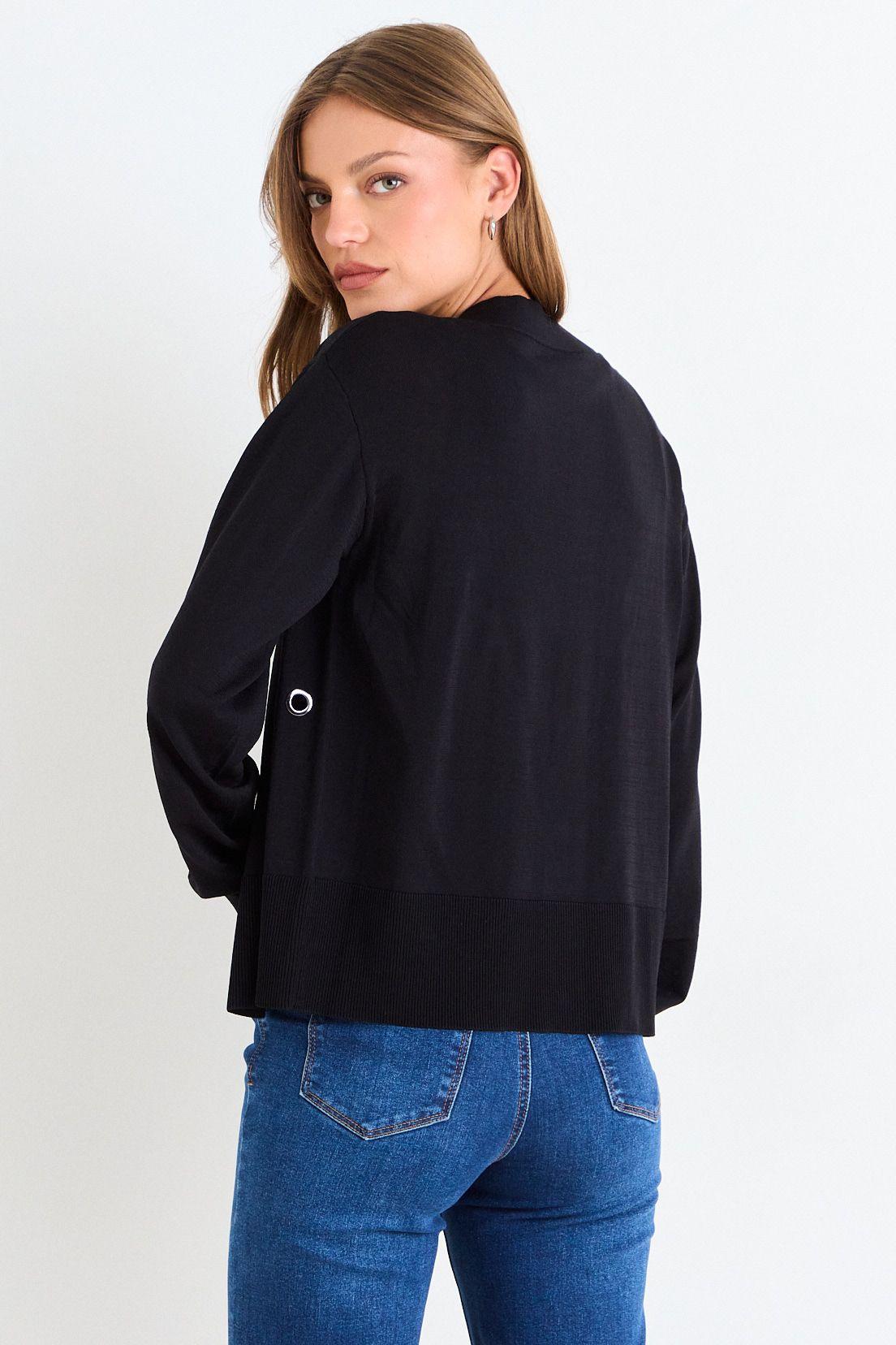 Cardigan Con Aplicaciones Metalicas Negro Ash 18007126050102-2