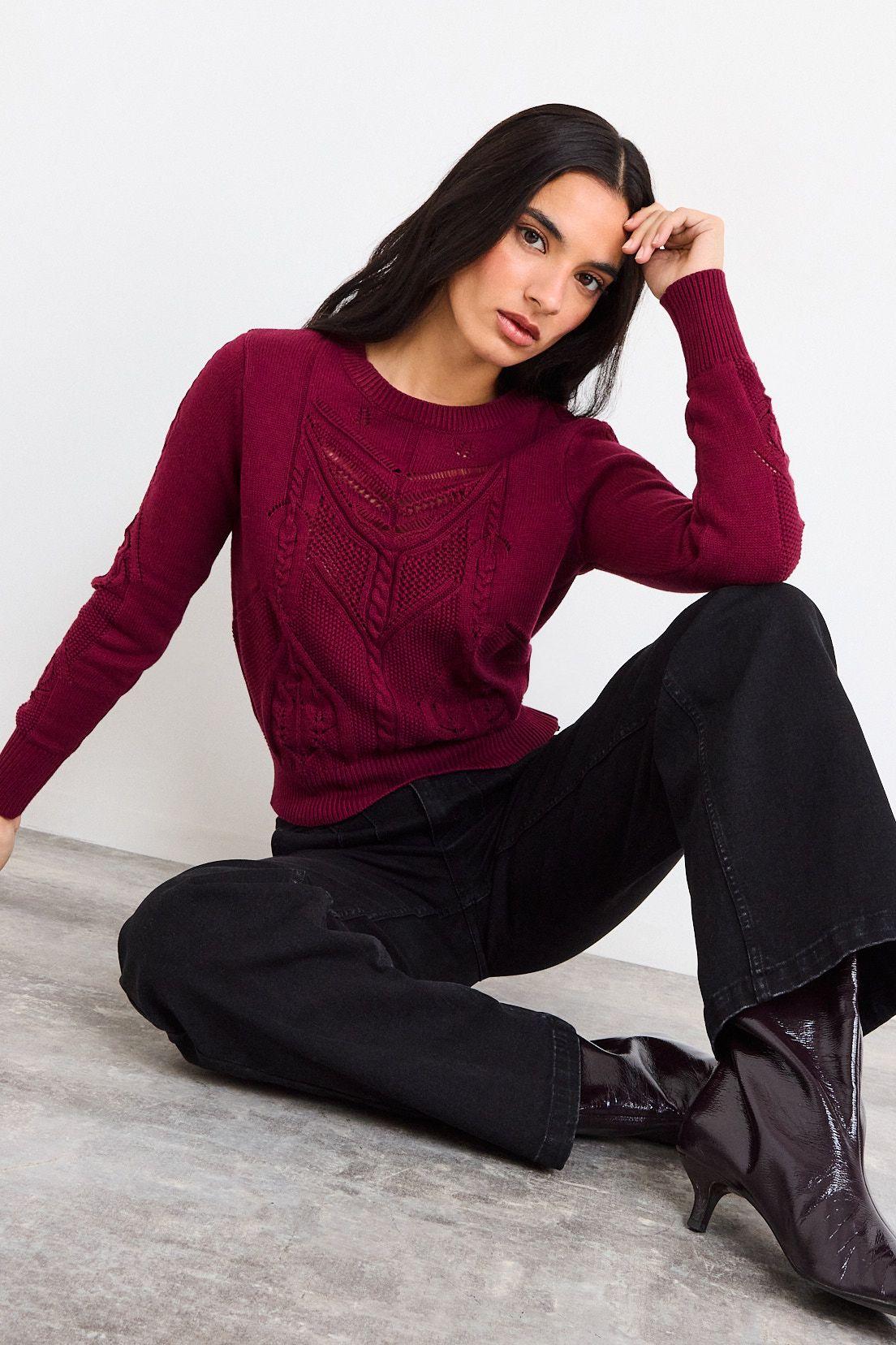 Sweater Liso Burdeos iO 18120226002112-3