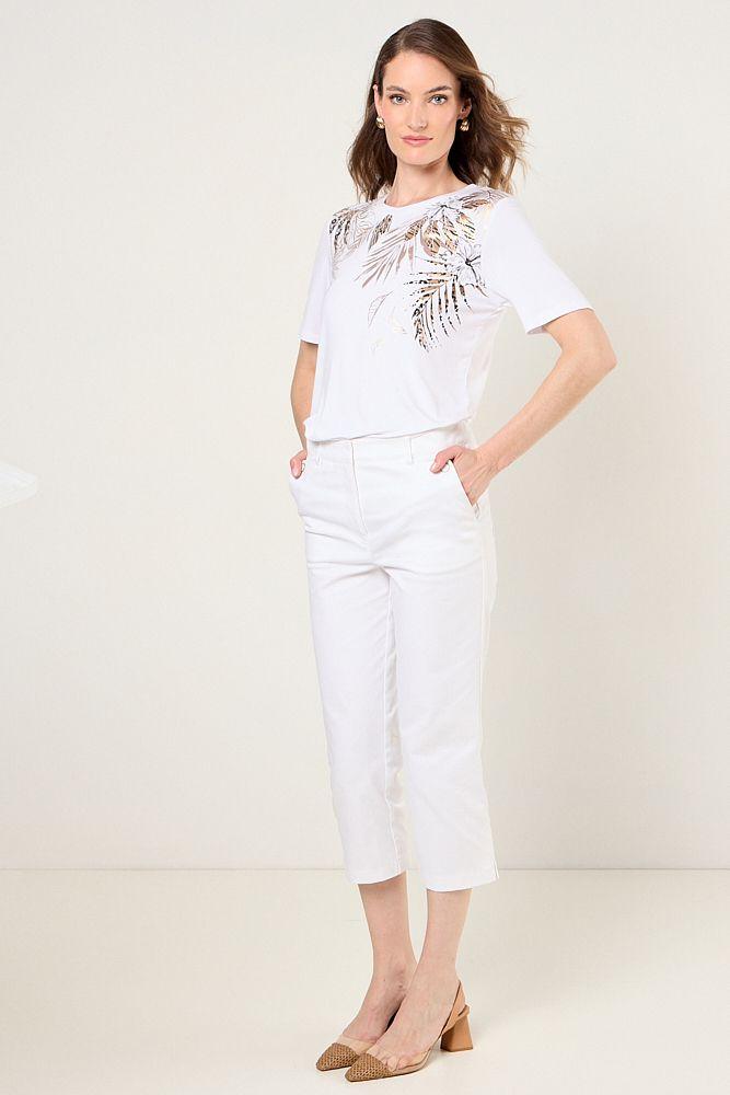 Polera Estampado Focalizado Blanco Ma Griffe 14602225002101-4