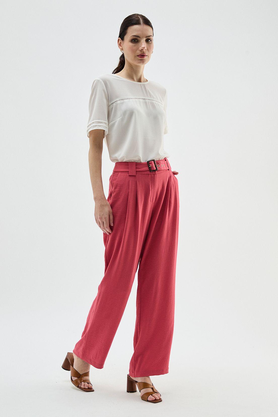 Pantalon Con Cinturon Rosado Ma Griffe 11002224061123-3