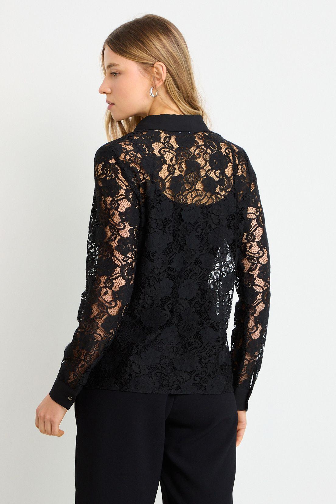 Blusas Manga Larga Negro Ash 14007225005102-2