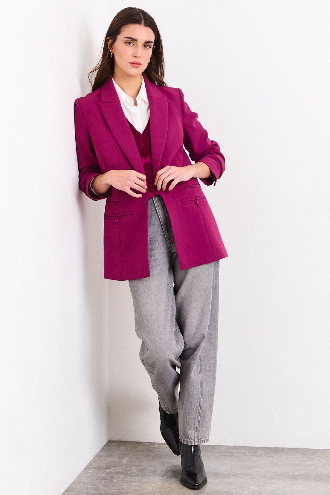 Blazer Liso Burdeos iO 16020226002112-3