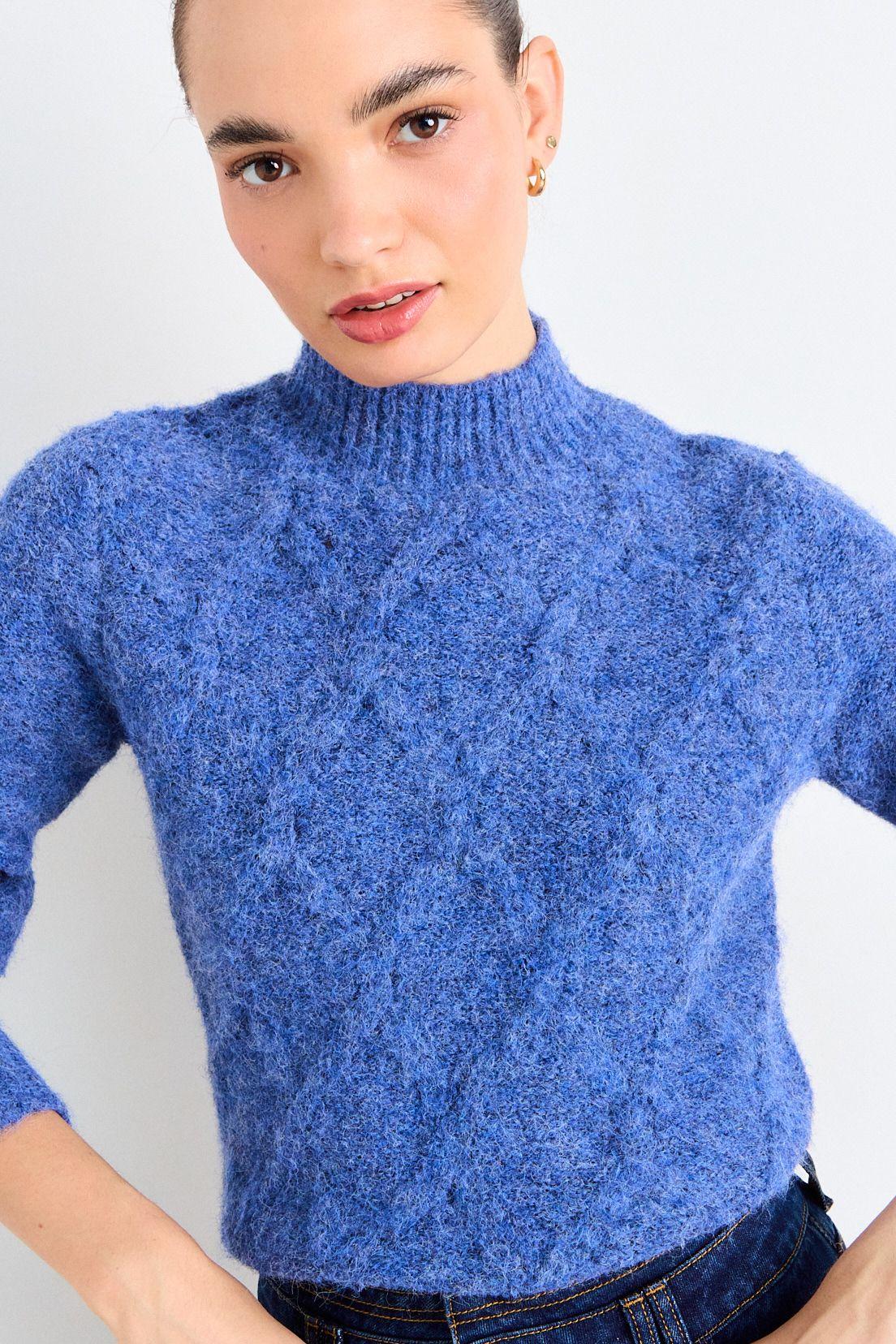 Sweater Moair Trenzado Azul iO 18720126010134-1