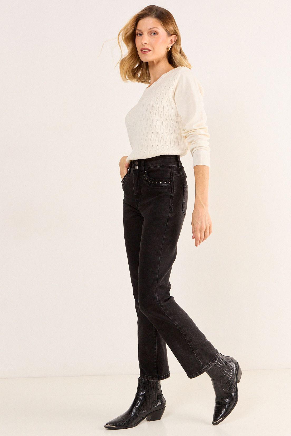 Jeans Straight Negro Ma Griffe 11302126009102-3