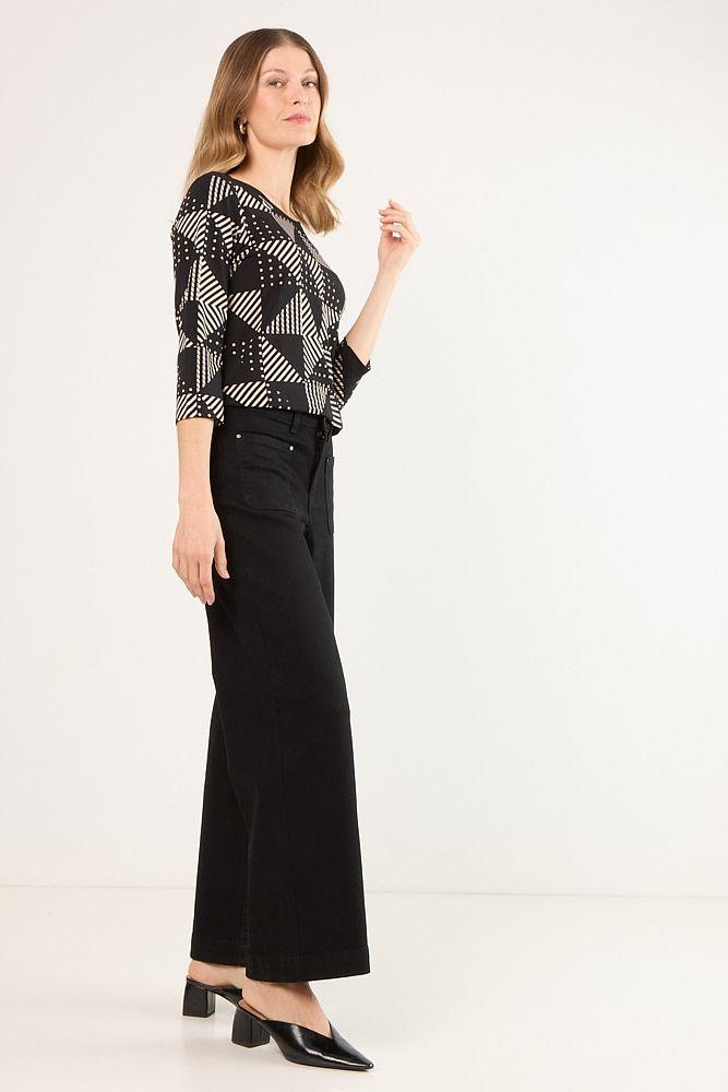 Polera Manga Corta Negro Ma Griffe 14302225002102-3