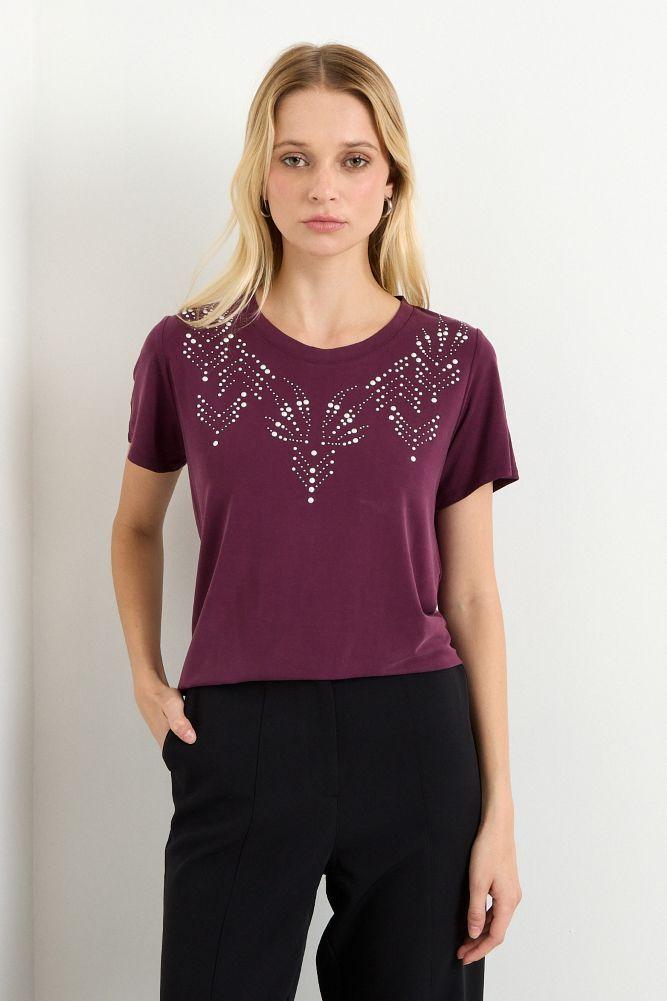 Polera Manga Corta Morado Ash 14207125013121-0