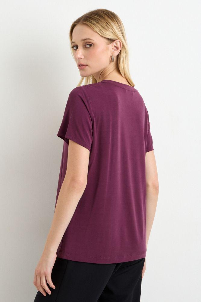 Polera Manga Corta Morado Ash 14207125013121-2