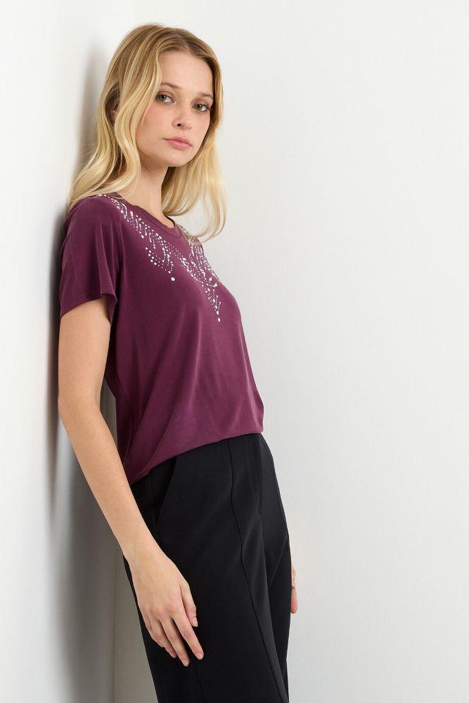 Polera Manga Corta Morado Ash 14207125013121-3