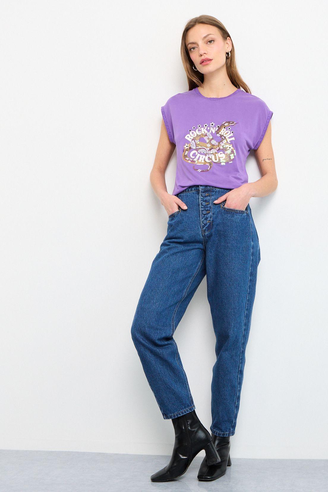 Polera Sin Mangas Morado iO 14620225051211-3