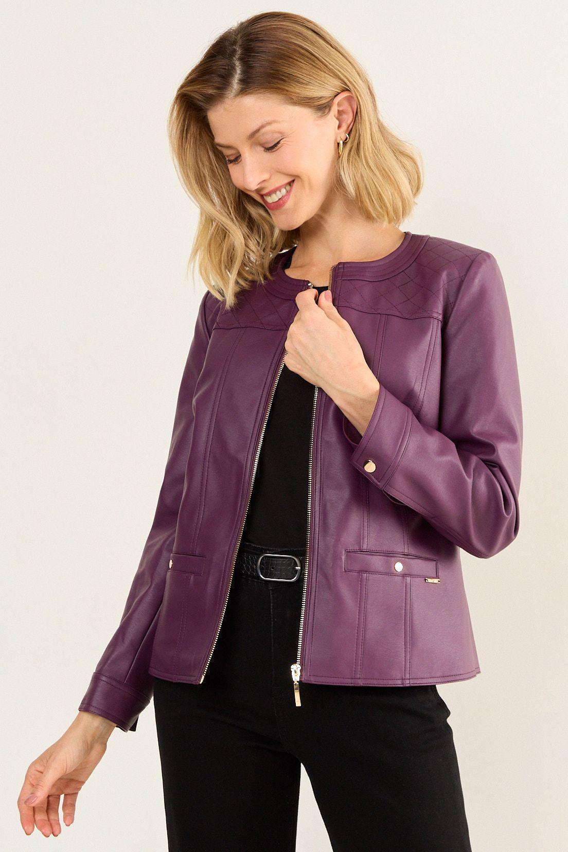 Chaqueta Pu Morado Ma Griffe 17502126053121-0
