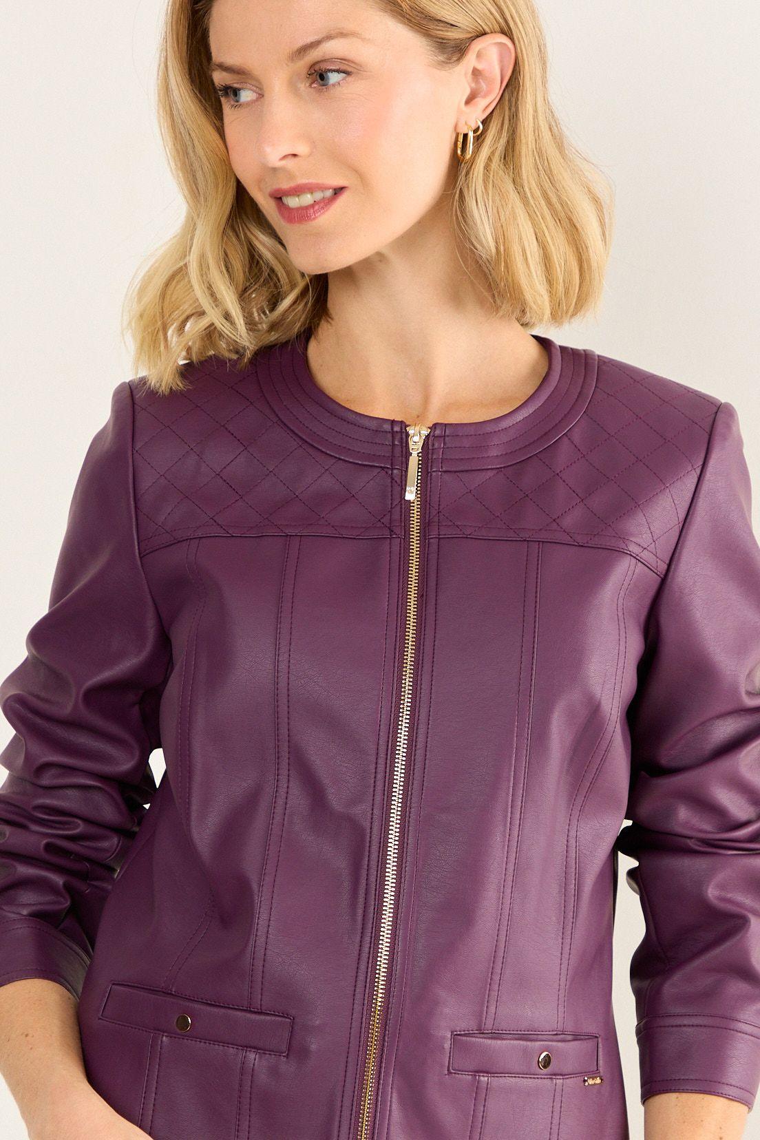 Chaqueta Pu Morado Ma Griffe 17502126053121-1