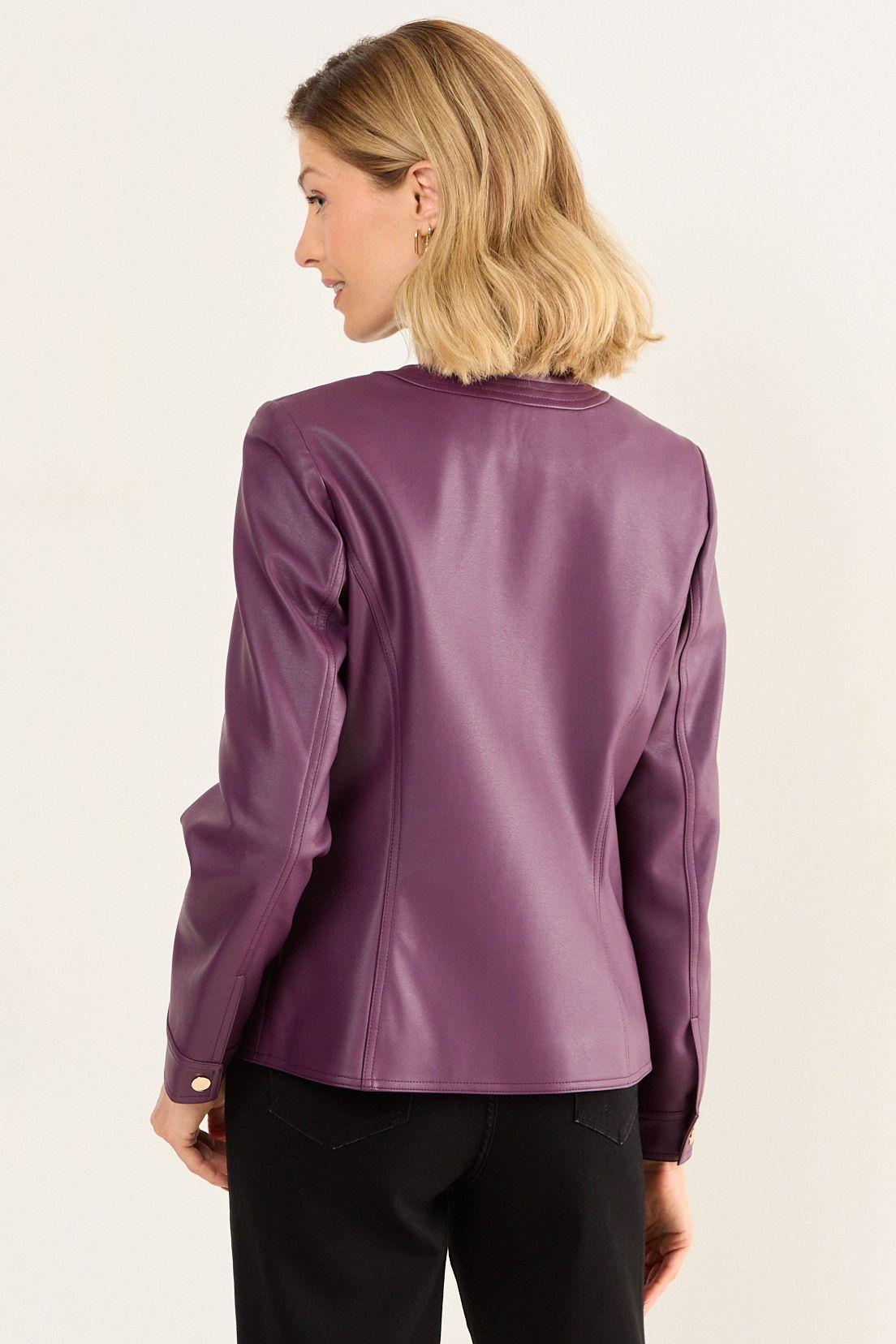 Chaqueta Pu Morado Ma Griffe 17502126053121-2