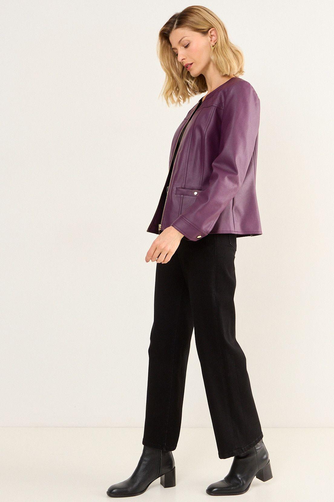 Chaqueta Pu Morado Ma Griffe 17502126053121-4