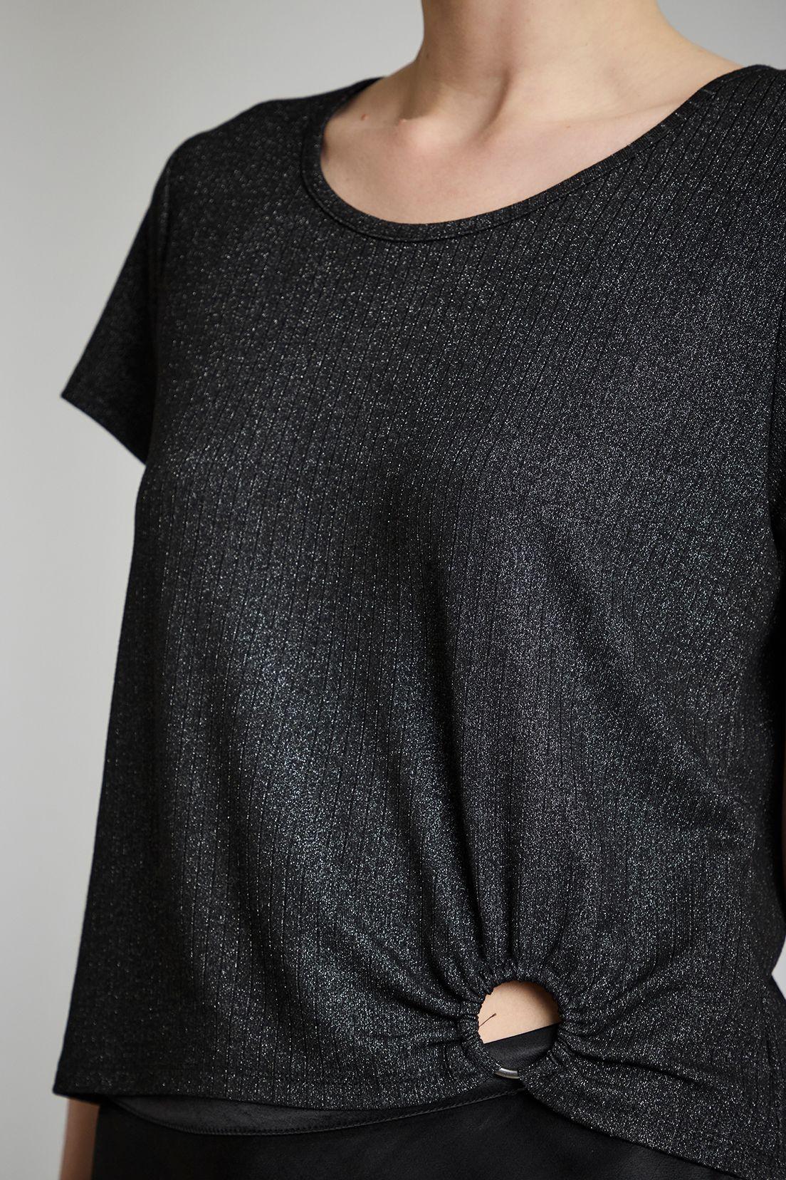 Top Rib Acanalado Lurex Negro Ash 14207224058102-4