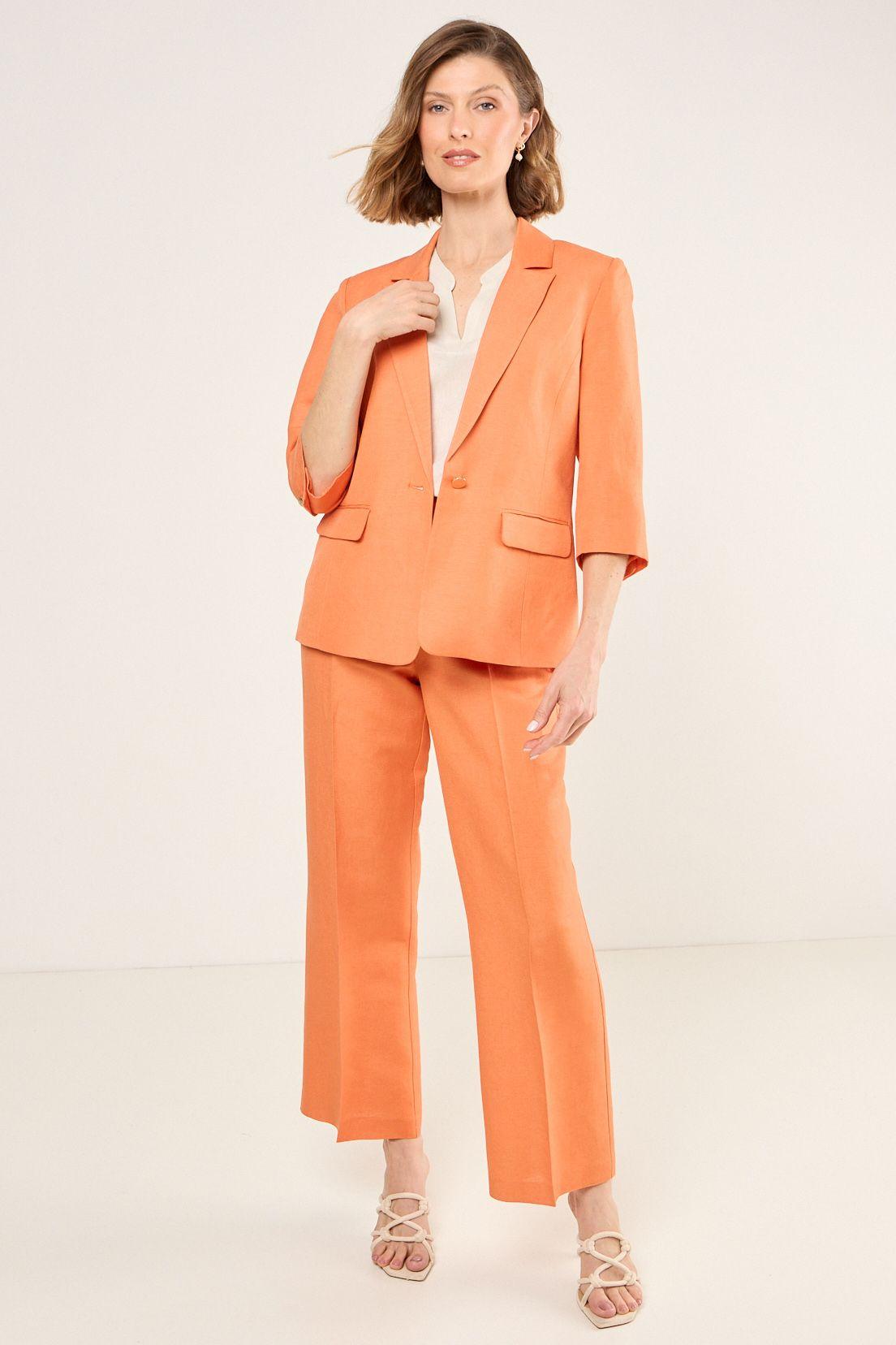 Blazer De Lino Naranjo Ma Griffe 16002225058114-4