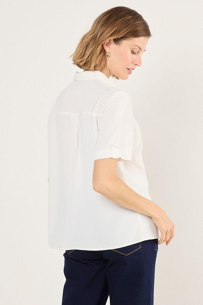 Blusa Camisera Lisa Blanco Ma Griffe 14002225063101-2