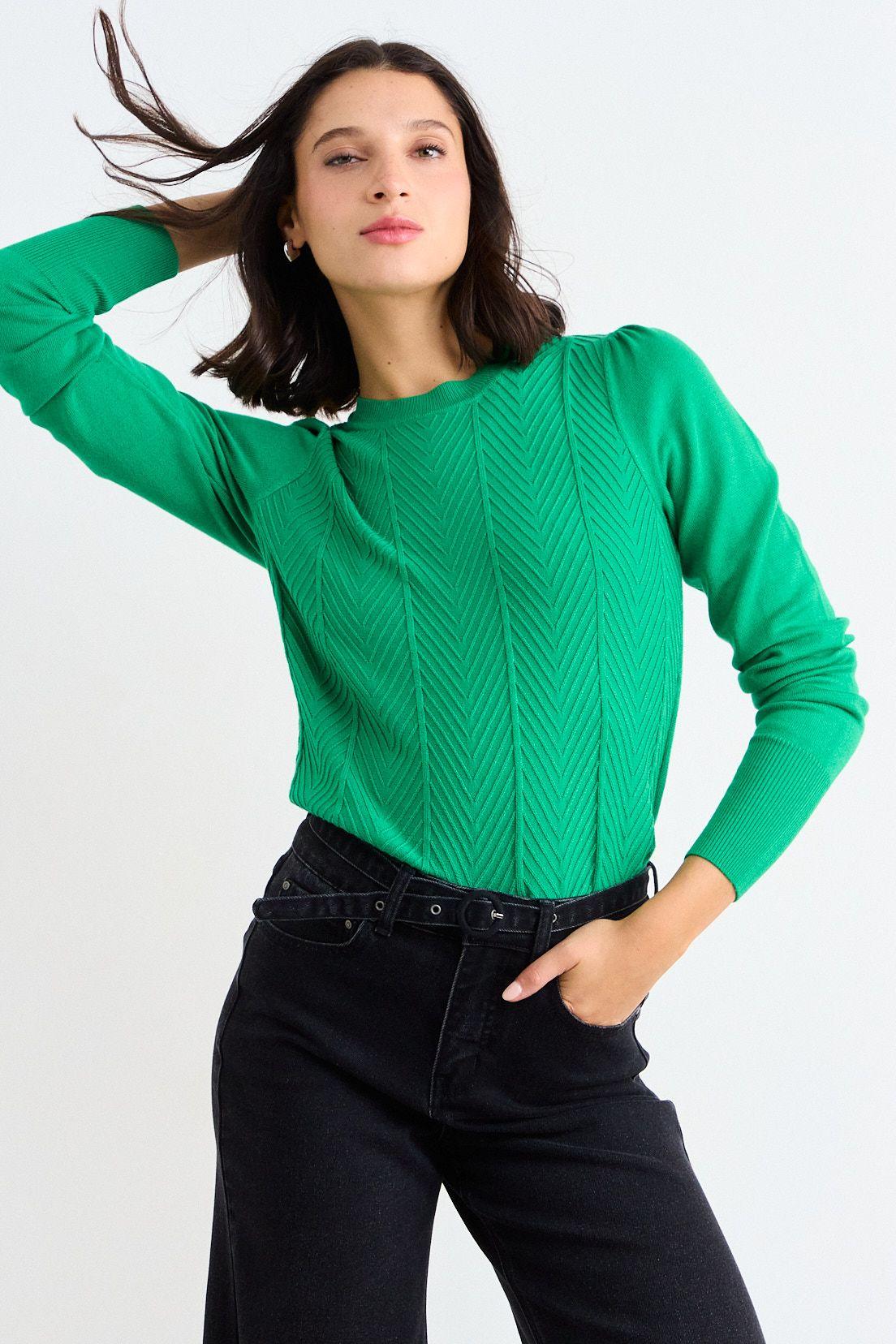 Sweater Liso Verde Oliva iO 18120126023107-0