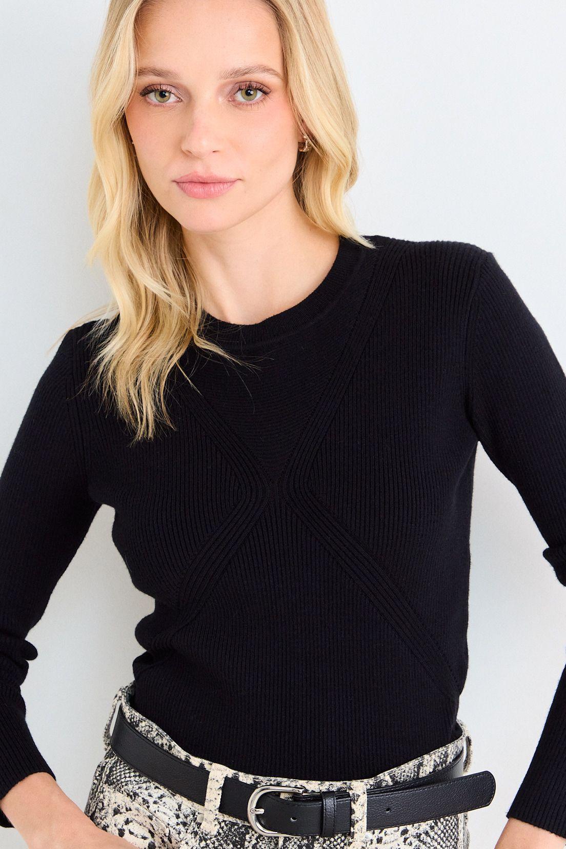 Polera Tejida Negro Ash 18107126004102-1