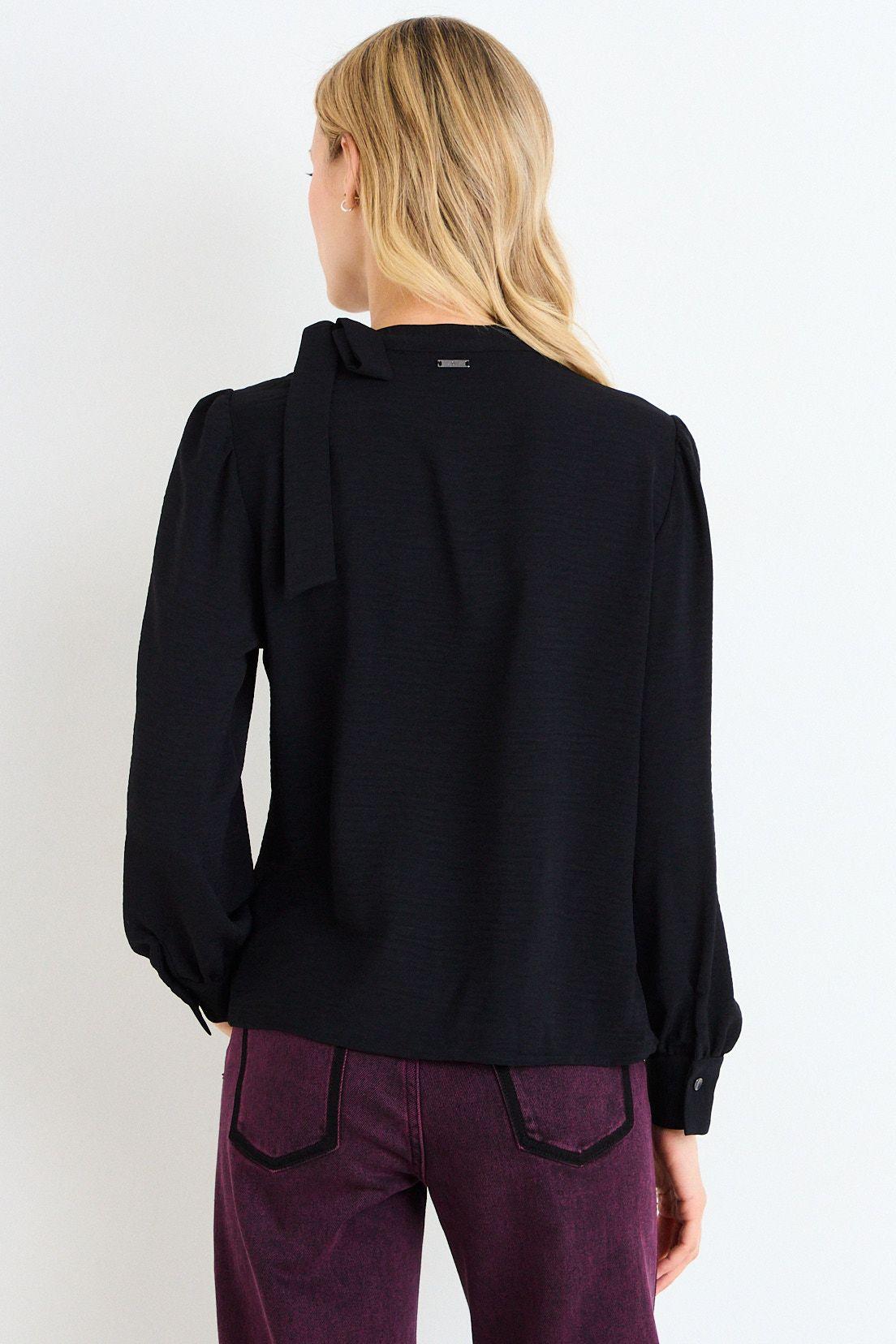 Blusa Lisa Con Textura Negro Ash 14007226002102-2